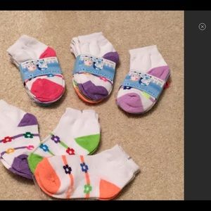 12pr, brand new baby girl socks,fits babies 6M—2T